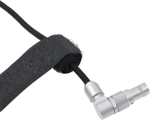 کابل برق قابل چرخش زاویه راست Lemos 2 پین به Micro USB برای ARRI Z CAM E2 Flagship to Nucleus Nano Braided Wire