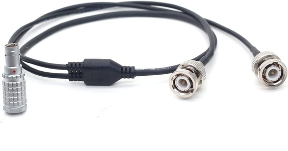 دستگاه های صوتی XL-LB2 0B 5pin زاویه راست به کد ورودی و خروجی زمان BNC دوبرابر کابل 60 سانتی متر
