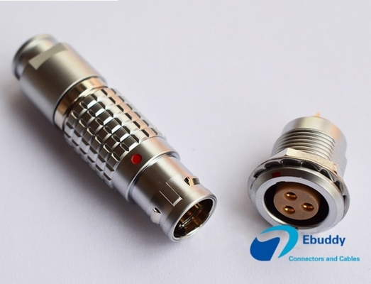 کابل کانکتور فشاری دایره ای فلزی Lemo 3 پین Lemo سری B FGG / EGG.0B.303