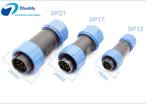 Weipu 3pin ضد آب دایره ای اتصالات SP1310 / P3 و SP1312 / S3 اتصالات پلاستیکی