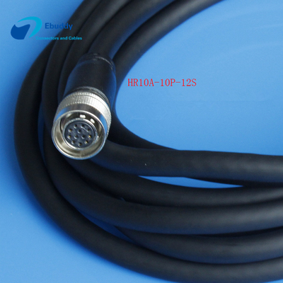 Hirosine 12 Pin Flying Camera Cable Connection For CCD Camera Power Supply HR10A-10P-12S
