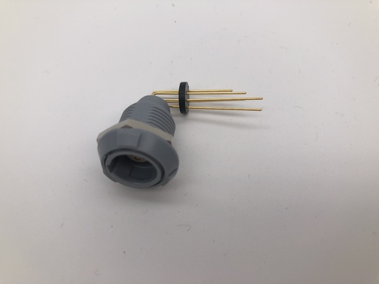 اتصال دهنده دایره ای پلاستیکی Lemo Redel 5 Pin Angle PCB Mount Mount زن با استفاده از پزشکی زن