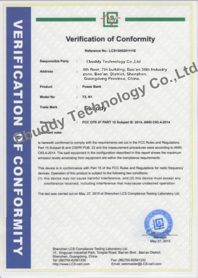 چین Ebuddy Technology Co.,Limited گواهینامه ها