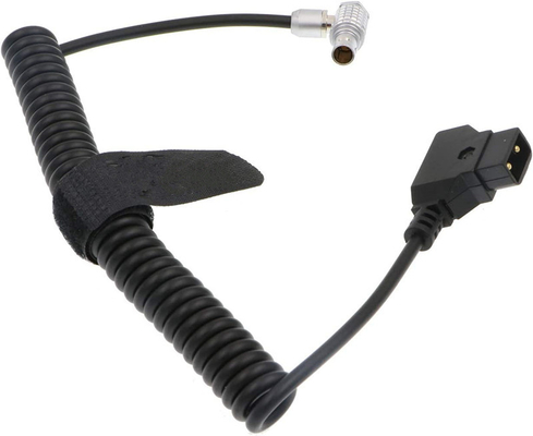خرید کابل برق دوربین مردانه 2 پین Anton D-TAP To Lemo برای Teradek ARRI زاویه راست 2 پین Coiled تولید آنلاین