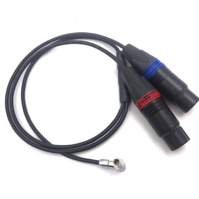 خرید کابل صوتی Arri Alexa Mini Lemo Right Angle 00B 5pin To Female 2* XLR 3 pin Cable تولید آنلاین