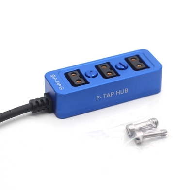 خرید D-tap Camera Metal Splitter Power Tail to 3 Splitter Power Tap to 3 Female D-Tap P-Tap Hub metal with screw 1/4 